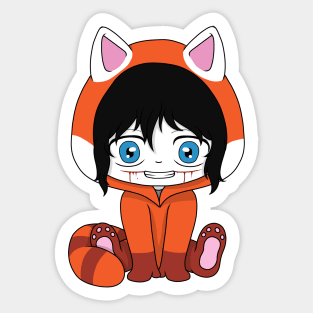 creepypasta red panda (jeff the killer) Sticker